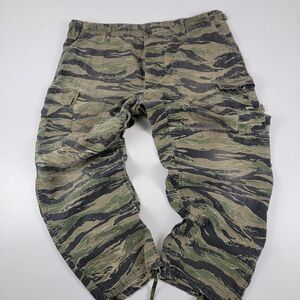 Vintage 80s 90s Military Tiger Stripe Camo Cargo Pants Size XL Vintage NATO NSN